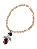 Bracciale con Cristalli Piccoli e Ciondolo in Pietra