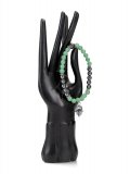 Bracciale Ematite e Giada con Mano di Fatima