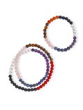 Parure 7 Chakra - Collana + Bracciale con Pietre Naturali