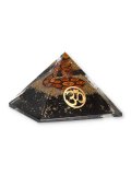 Piramide Orgonite Chakra - Tormalina Nera con Ohm